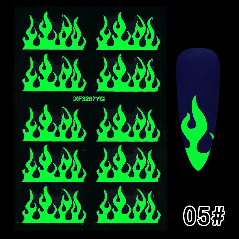Spooky Luminous Nail Art Decals