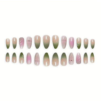 Wearable Floral Design Removable Fake Nails
