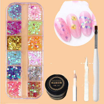 Mixed Box Nail Decorations: Metal Rivets & Rhinestones