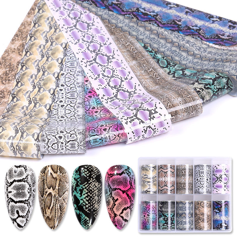 Trendy Star Snake Nail Art Stickers