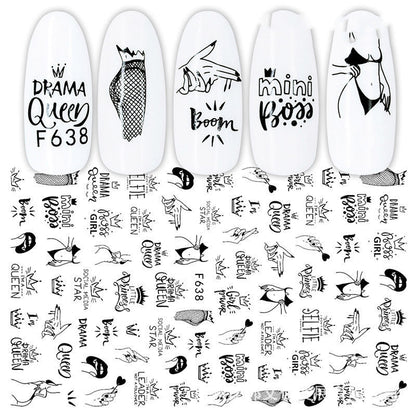 Rose & Heart 3D Adhesive Manicure Decals