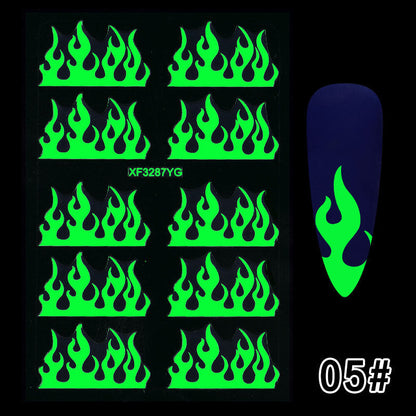 Spooky Luminous Nail Art Decals