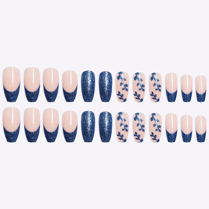 Finished Boxed Blue & Pink Ballet Press-On Nails