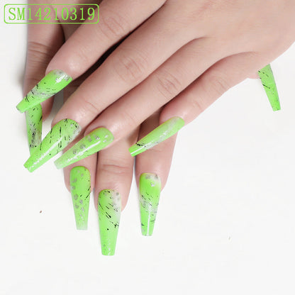 Finished Long Ballet Shape Wear Nail Art Patches