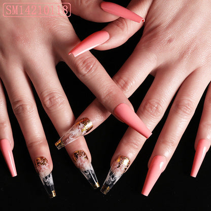Finished Long Ballet Shape Wear Nail Art Patches