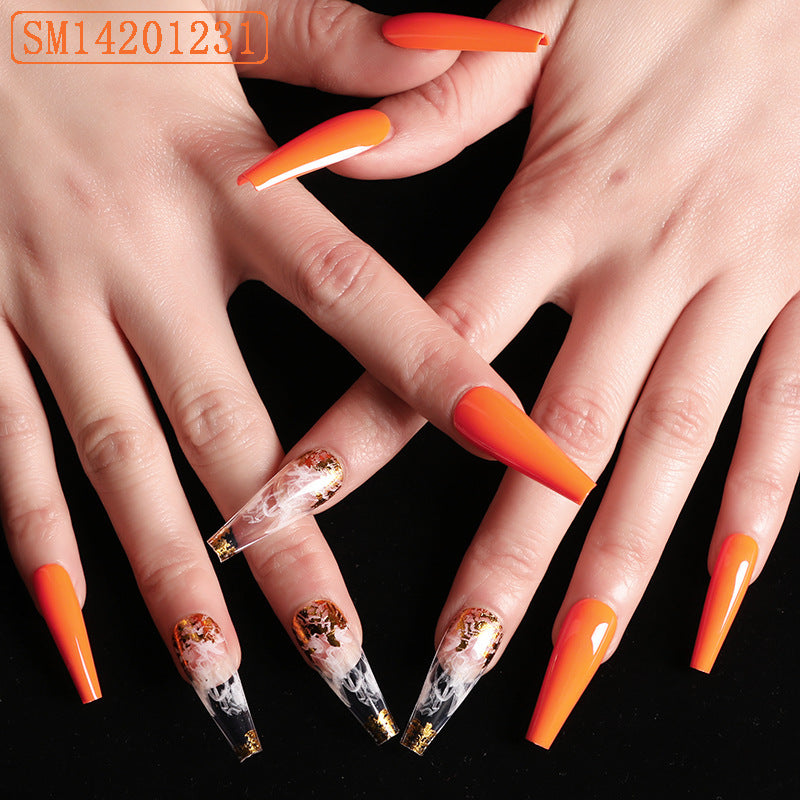 Finished Long Ballet Shape Wear Nail Art Patches