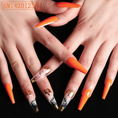 Finished Long Ballet Shape Wear Nail Art Patches