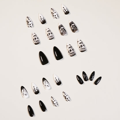 Gothic Rock Skull Wearable Fake Nails