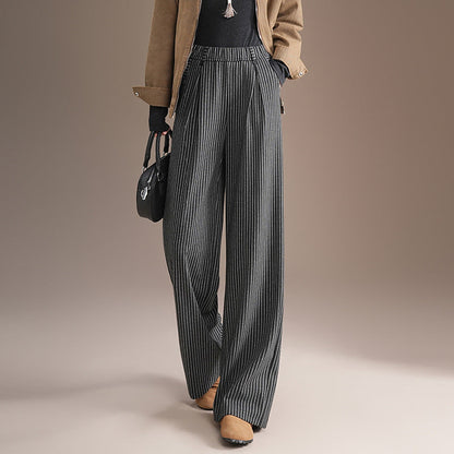 Fashion Slimming Loose Fit Straight Trousers