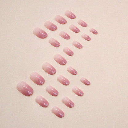 Finished Pure Desire Gradient Oval Fake Nails