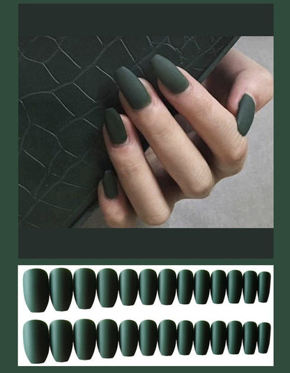 Matte Frosted Long Ballet Fake Nails