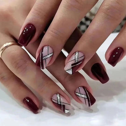 Minimalist Full Cover Reusable Fake Nails