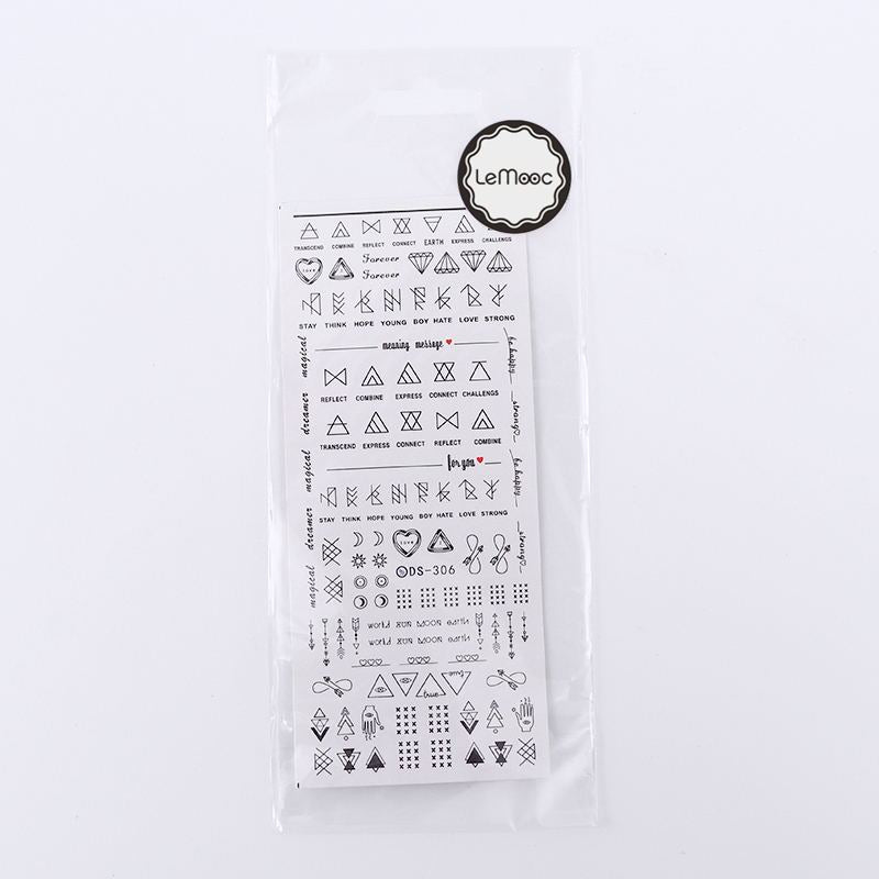 Adhesive Geometric Nail Art Wraps