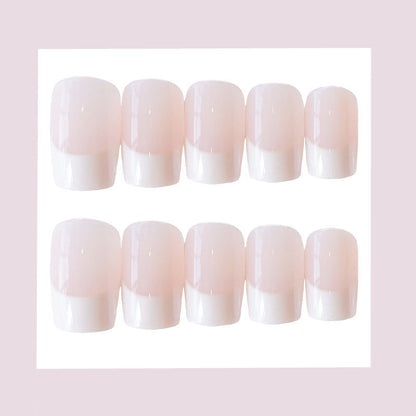 Full Set Long French Tip Press-On Nails