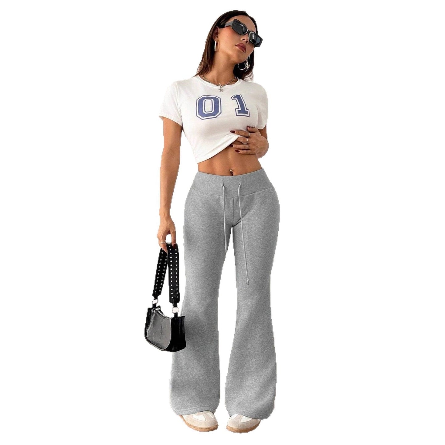 Women's Warm Padded Fleece High Waist Trousers