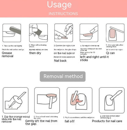 Minimalist Full Cover Reusable Fake Nails