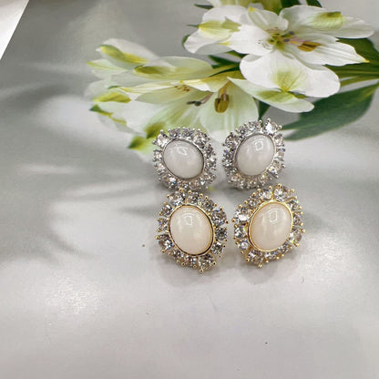 Fashion Women's French Glass Cat Eye Dangle Earrings