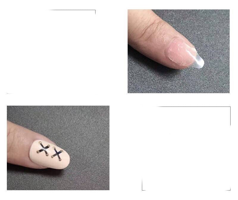 Champagne Matte Finish Press-On Fake Nails