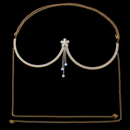 Women's Elegant Diamond Tassel Body Jewelry Chain
