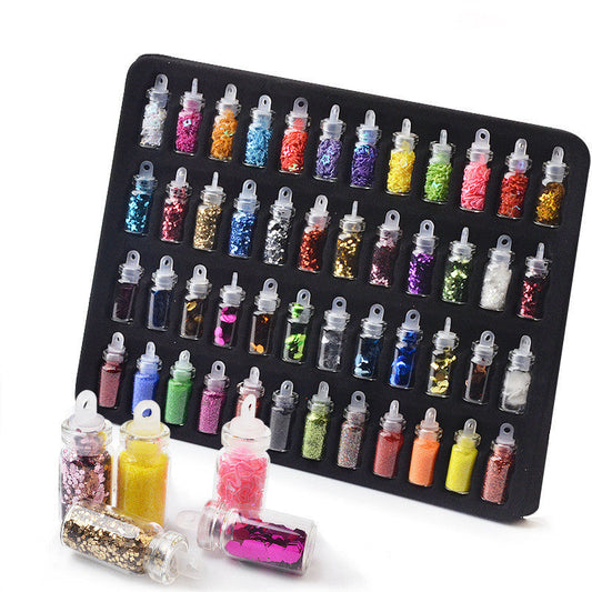 Nail Art Micro Glitter in Glass Jar