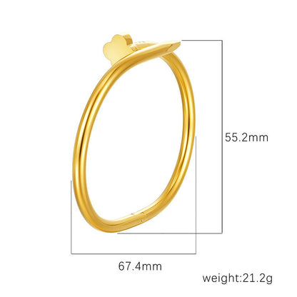 Chic Women's Open-End Stainless Steel C-Shaped Cuff Bracelet