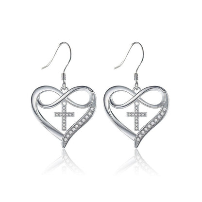 Minimalist Heart & Cross Design Necklace for Women