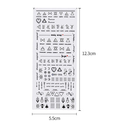 Adhesive Geometric Nail Art Wraps
