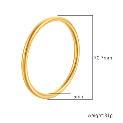 Chic Women's Open-End Stainless Steel C-Shaped Cuff Bracelet