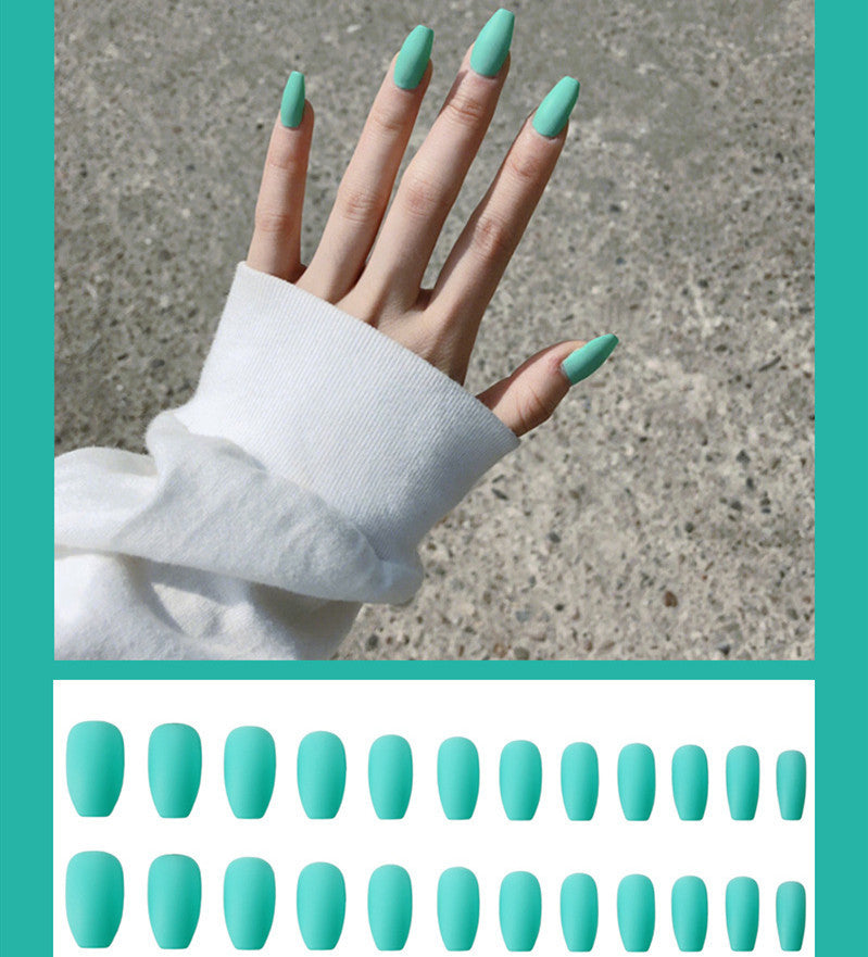 Matte Frosted Long Ballet Fake Nails