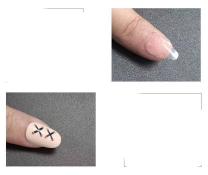 Elegant Long Fake Nails with Camellia & Streamer Art