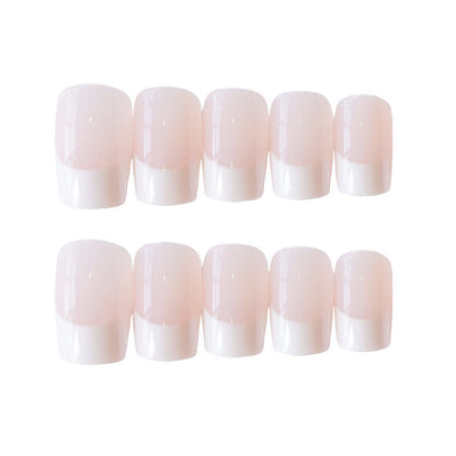 Full Set Long French Tip Press-On Nails