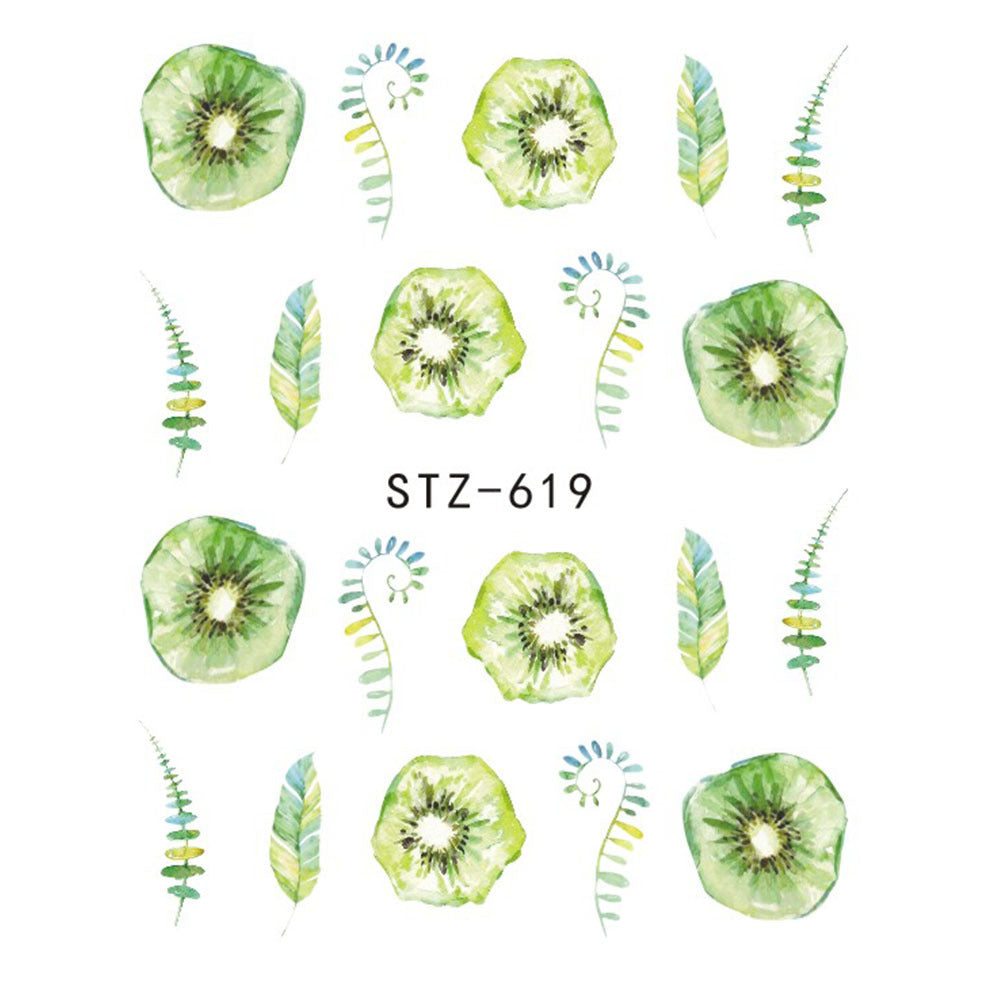Butterfly Flower Nail Art Water Transfer Tattoo