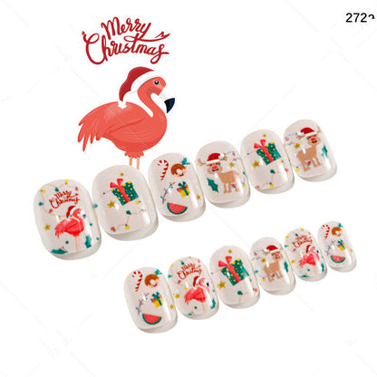 Cute Christmas Fake Nails
