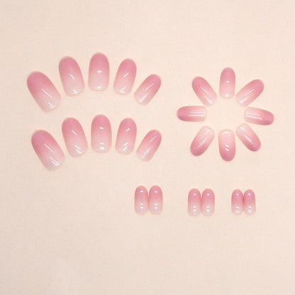 Finished Pure Desire Gradient Oval Fake Nails