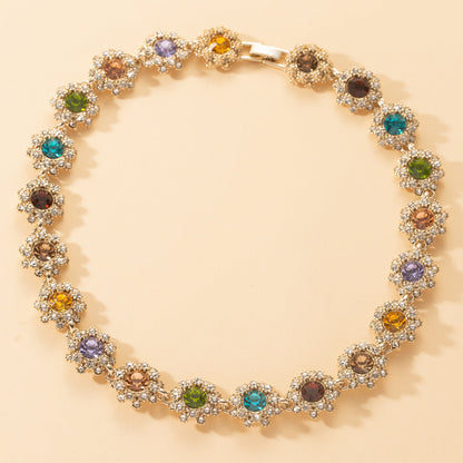 Chic Women's Colorful Crystal Rhinestone Jewelry Set