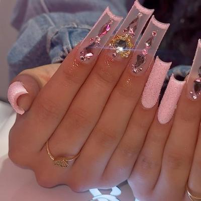 Full Cover White Tip French Fake Nails