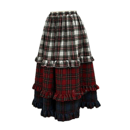 Women's Retro American Style Gradient Lace Skirt