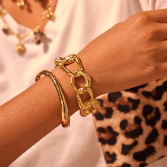 Modern Design Sense Wrap-Around Open Bracelet for Women