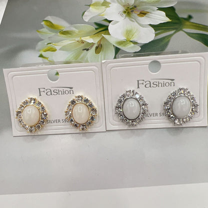 Fashion Women's French Glass Cat Eye Dangle Earrings