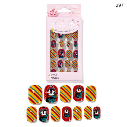 Cute Christmas Fake Nails